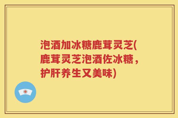 泡酒加冰糖鹿茸灵芝(鹿茸灵芝泡酒佐冰糖，护肝养生又美味)