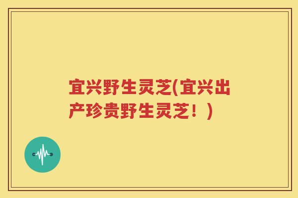 宜兴野生灵芝(宜兴出产珍贵野生灵芝！)