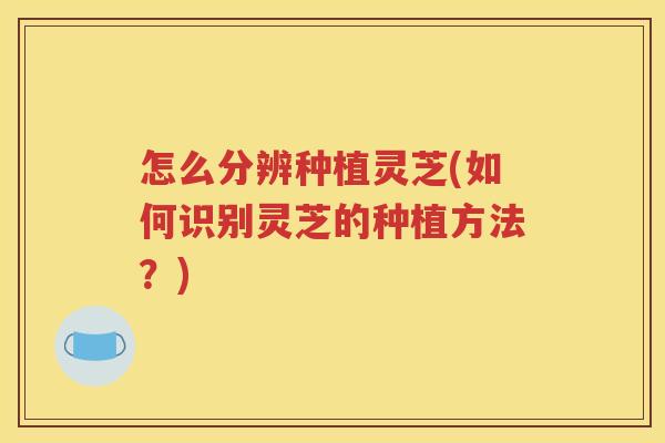 怎么分辨种植灵芝(如何识别灵芝的种植方法？)