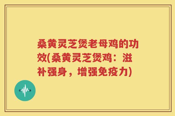 桑黄灵芝煲老母鸡的功效(桑黄灵芝煲鸡：滋补强身，增强免疫力)