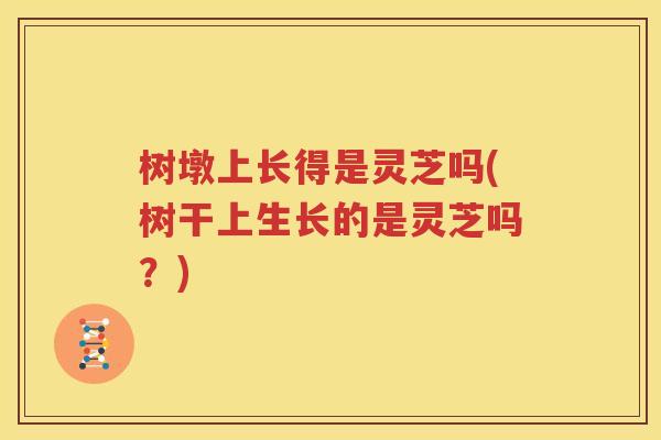 树墩上长得是灵芝吗(树干上生长的是灵芝吗？)