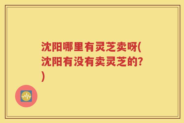 沈阳哪里有灵芝卖呀(沈阳有没有卖灵芝的？)