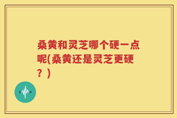 桑黄和灵芝哪个硬一点呢(桑黄还是灵芝更硬？)