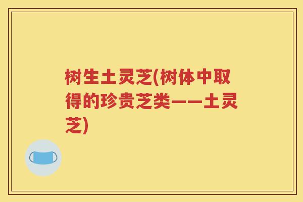 树生土灵芝(树体中取得的珍贵芝类——土灵芝)