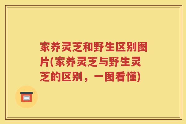 家养灵芝和野生区别图片(家养灵芝与野生灵芝的区别，一图看懂)