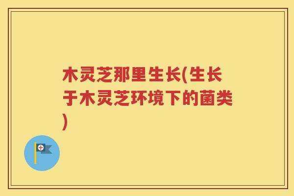 木灵芝那里生长(生长于木灵芝环境下的菌类)