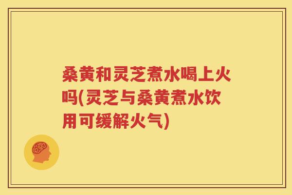 桑黄和灵芝煮水喝上火吗(灵芝与桑黄煮水饮用可缓解火气)