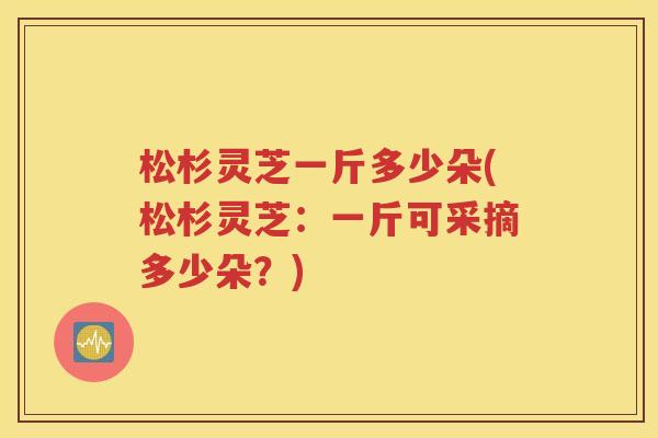 松杉灵芝一斤多少朵(松杉灵芝：一斤可采摘多少朵？)
