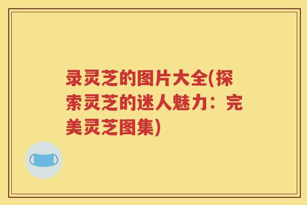 录灵芝的图片大全(探索灵芝的迷人魅力：完美灵芝图集)