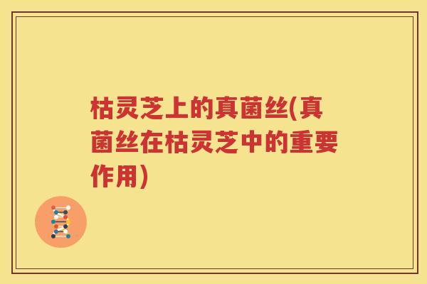 枯灵芝上的真菌丝(真菌丝在枯灵芝中的重要作用)