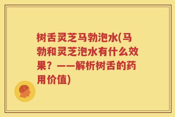 树舌灵芝马勃泡水(马勃和灵芝泡水有什么效果？——解析树舌的药用价值)