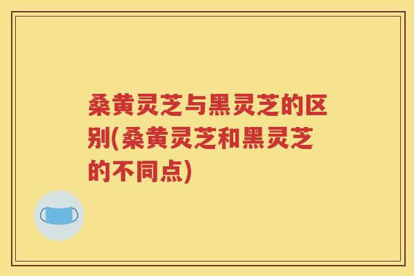 桑黄灵芝与黑灵芝的区别(桑黄灵芝和黑灵芝的不同点)
