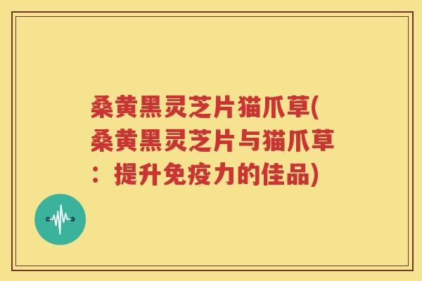 桑黄黑灵芝片猫爪草(桑黄黑灵芝片与猫爪草：提升免疫力的佳品)