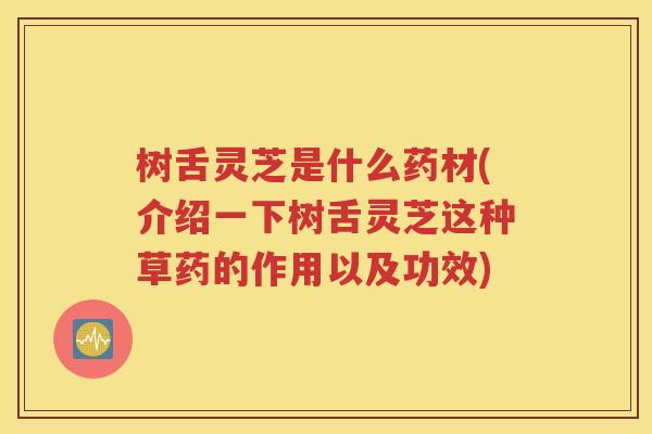 树舌灵芝是什么药材(介绍一下树舌灵芝这种草药的作用以及功效)