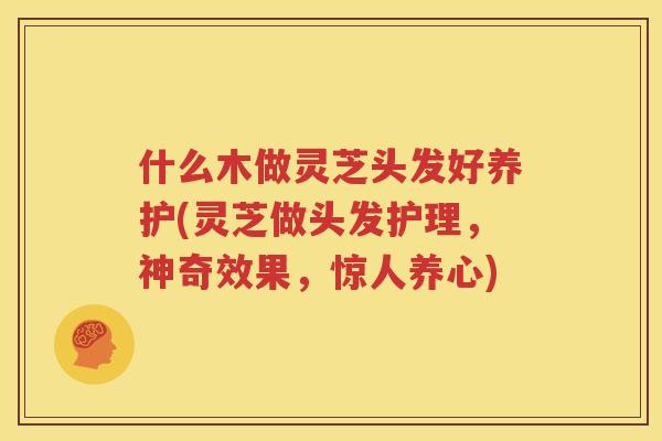 什么木做灵芝头发好养护(灵芝做头发护理，神奇效果，惊人养心)
