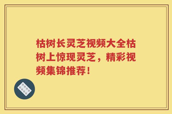 枯树长灵芝视频大全枯树上惊现灵芝，精彩视频集锦推荐！