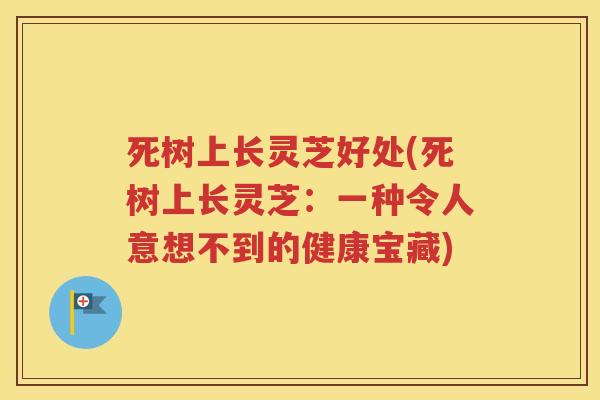 死树上长灵芝好处(死树上长灵芝：一种令人意想不到的健康宝藏)