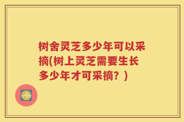 树舍灵芝多少年可以采摘(树上灵芝需要生长多少年才可采摘？)