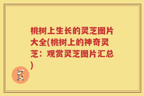 桃树上生长的灵芝图片大全(桃树上的神奇灵芝：观赏灵芝图片汇总)