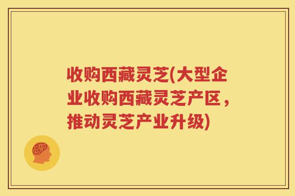 收购西藏灵芝(大型企业收购西藏灵芝产区，推动灵芝产业升级)