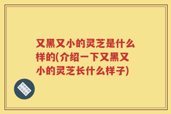 又黑又小的灵芝是什么样的(介绍一下又黑又小的灵芝长什么样子)