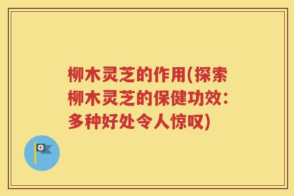 柳木灵芝的作用(探索柳木灵芝的保健功效：多种好处令人惊叹)