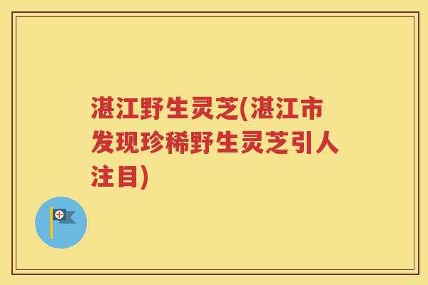 湛江野生灵芝(湛江市发现珍稀野生灵芝引人注目)