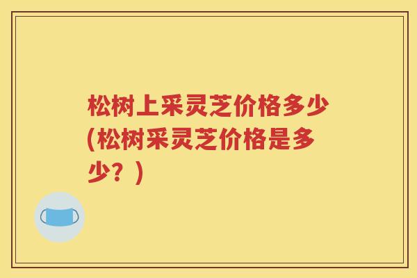 松树上采灵芝价格多少(松树采灵芝价格是多少？)