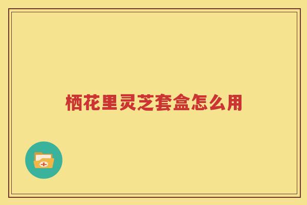 栖花里灵芝套盒怎么用