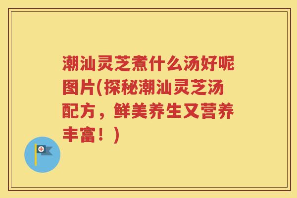 潮汕灵芝煮什么汤好呢图片(探秘潮汕灵芝汤配方，鲜美养生又营养丰富！)