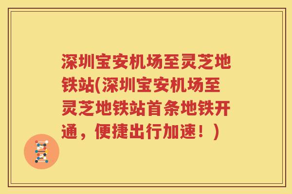 深圳宝安机场至灵芝地铁站(深圳宝安机场至灵芝地铁站首条地铁开通，便捷出行加速！)
