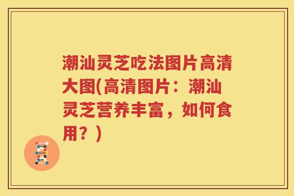 潮汕灵芝吃法图片高清大图(高清图片：潮汕灵芝营养丰富，如何食用？)