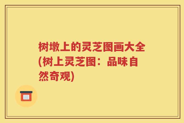 树墩上的灵芝图画大全(树上灵芝图：品味自然奇观)