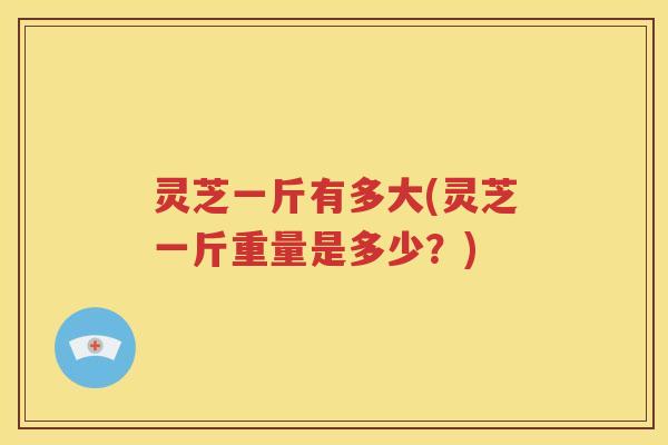 灵芝一斤有多大(灵芝一斤重量是多少？)