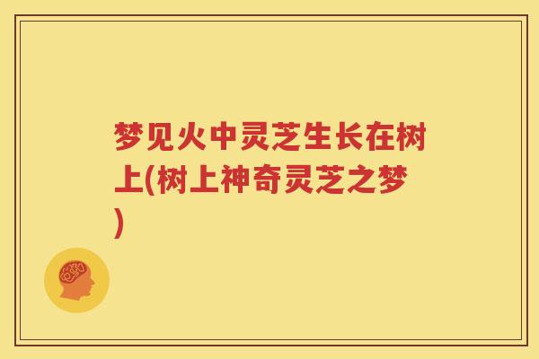梦见火中灵芝生长在树上(树上神奇灵芝之梦)