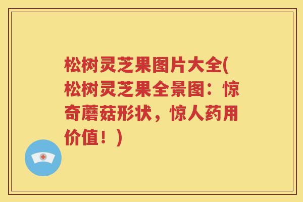 松树灵芝果图片大全(松树灵芝果全景图：惊奇蘑菇形状，惊人药用价值！)