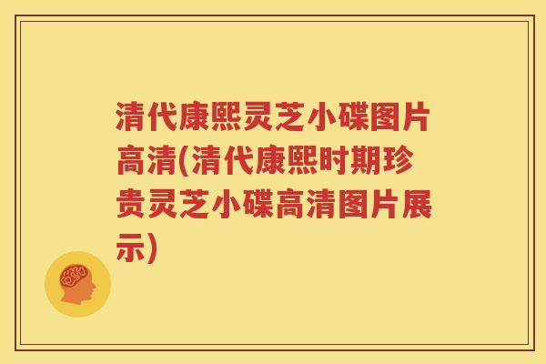 清代康熙灵芝小碟图片高清(清代康熙时期珍贵灵芝小碟高清图片展示)