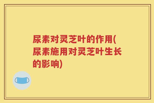 尿素对灵芝叶的作用(尿素施用对灵芝叶生长的影响)
