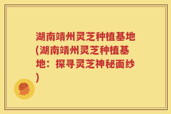 湖南靖州灵芝种植基地(湖南靖州灵芝种植基地：探寻灵芝神秘面纱)