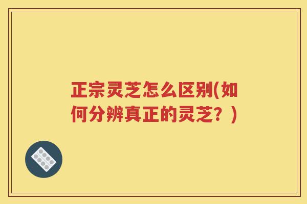 正宗灵芝怎么区别(如何分辨真正的灵芝？)