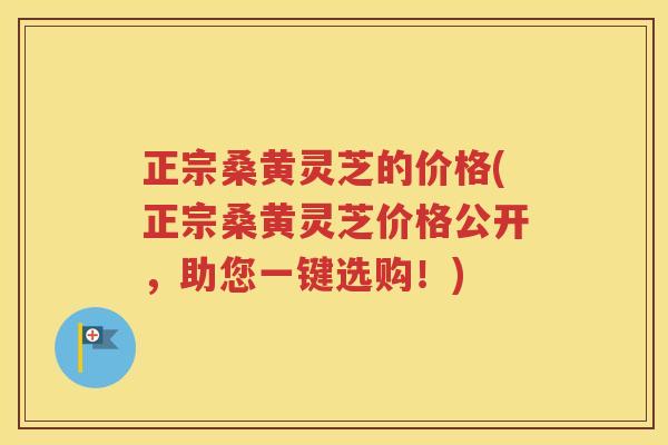 正宗桑黄灵芝的价格(正宗桑黄灵芝价格公开，助您一键选购！)
