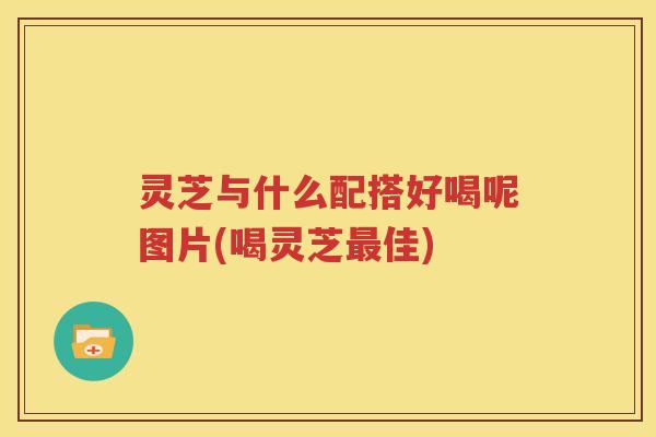 灵芝与什么配搭好喝呢图片(喝灵芝最佳)