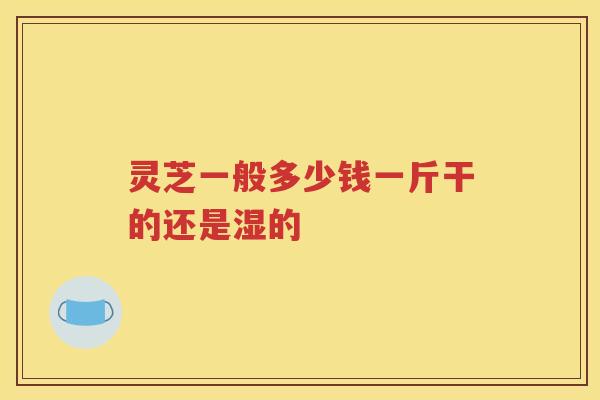 灵芝一般多少钱一斤干的还是湿的