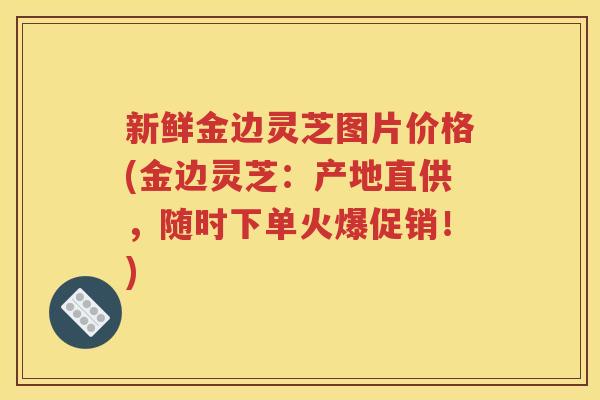 新鲜金边灵芝图片价格(金边灵芝：产地直供，随时下单火爆促销！)