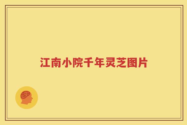 江南小院千年灵芝图片