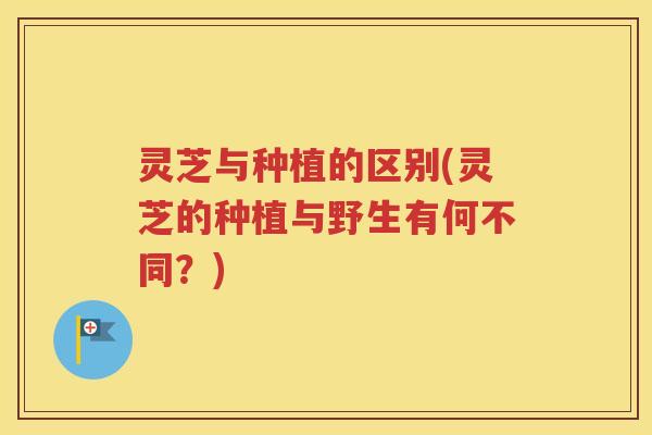 灵芝与种植的区别(灵芝的种植与野生有何不同？)