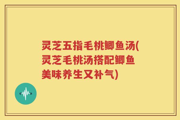 灵芝五指毛桃鲫鱼汤(灵芝毛桃汤搭配鲫鱼 美味养生又补气)