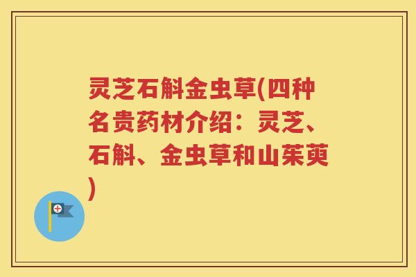 灵芝石斛金虫草(四种名贵药材介绍：灵芝、石斛、金虫草和山茱萸)