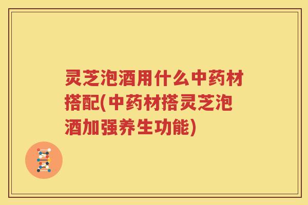 灵芝泡酒用什么中药材搭配(中药材搭灵芝泡酒加强养生功能)