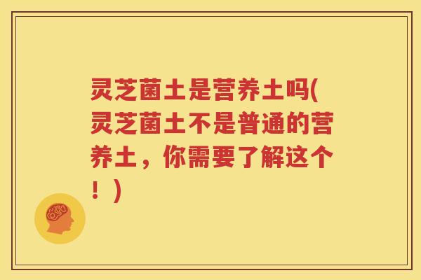 灵芝菌土是营养土吗(灵芝菌土不是普通的营养土，你需要了解这个！)